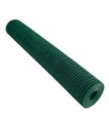 Plasa sarma zincata sudata plastifiata 0.5 x 10 m, ochi 13 x 13 mm, sarma 1 mm, verde